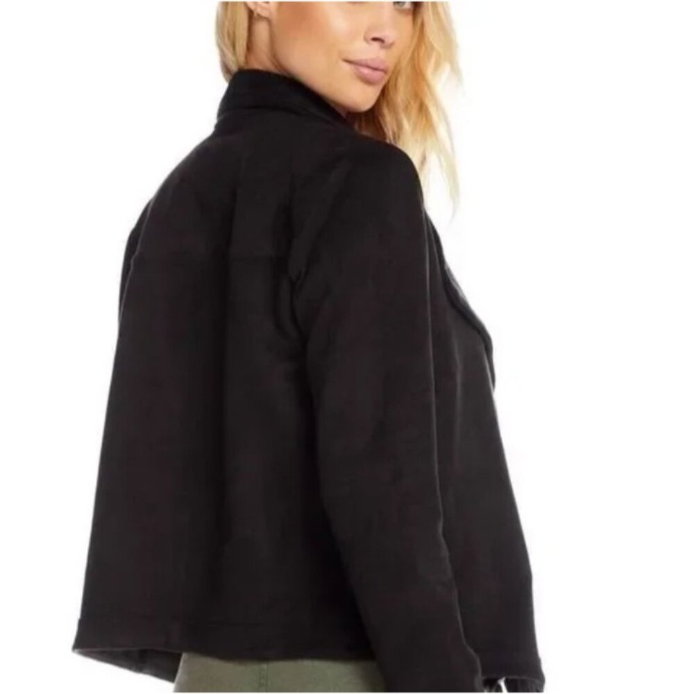 Chaser Black Drape Front Jacket - Picture 6 of 6